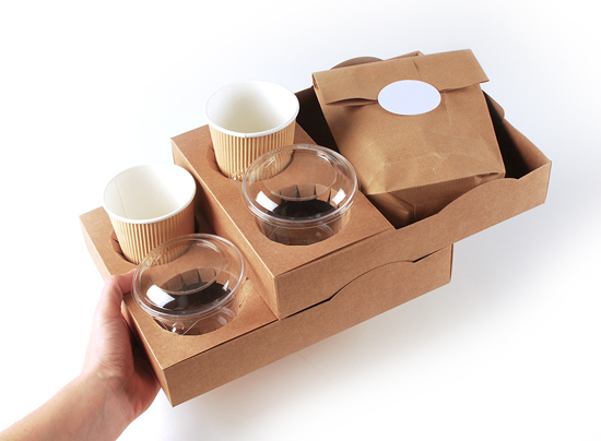 Barquette empilable street food en carton 
