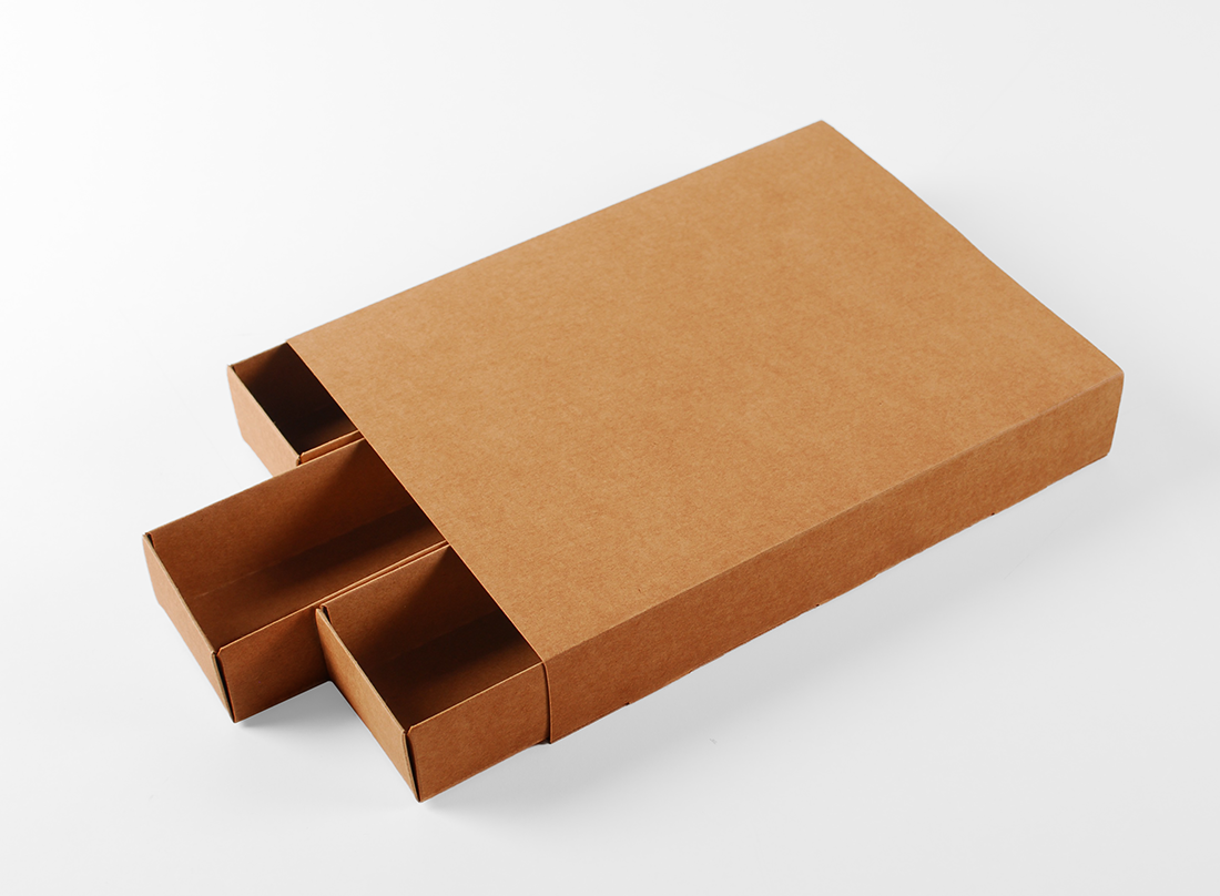 Boîte en carton allongée pour sushis avec bandeau