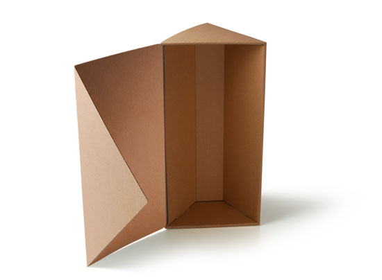 Boîte carton triangulaire bouteille