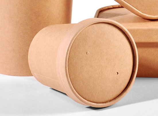 Pot kraft pour soupe à emporter