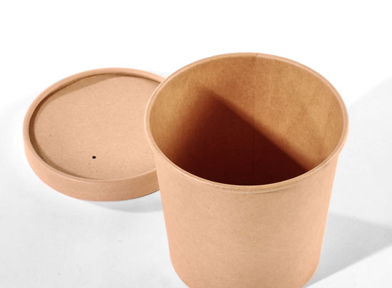 Pot kraft pour soupe à emporter