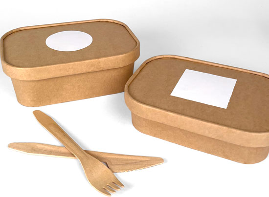Tupper en carton kraft avec couvercle