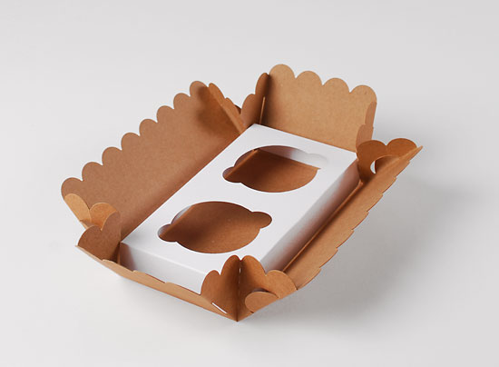 Boîte carton cupcakes